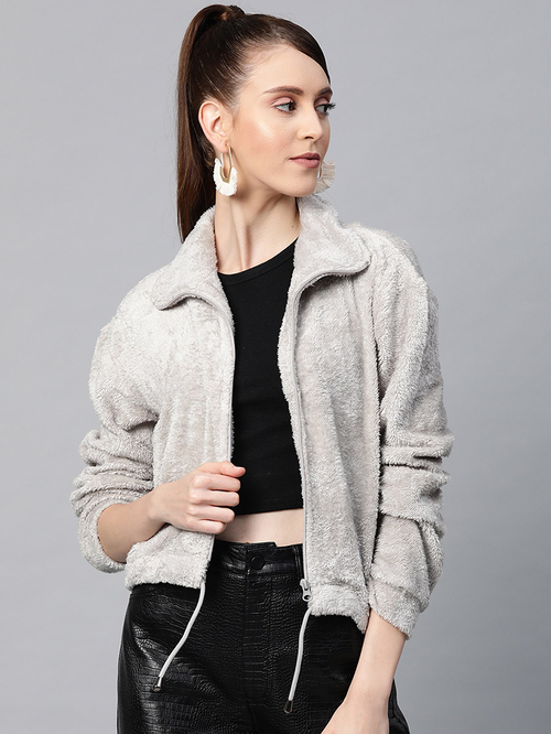 Faux fur on sale zipper jacket
