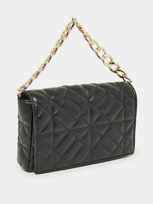 Quilted clutch bag with chain hotsell