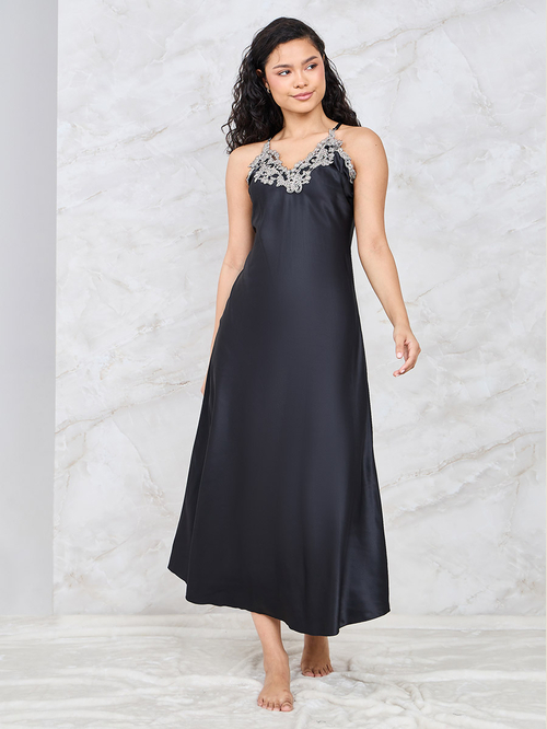 Embroidered slip dress 2025