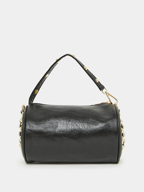 Buy Embellished Handbag with Chain Strap Black For Women Styli UAE