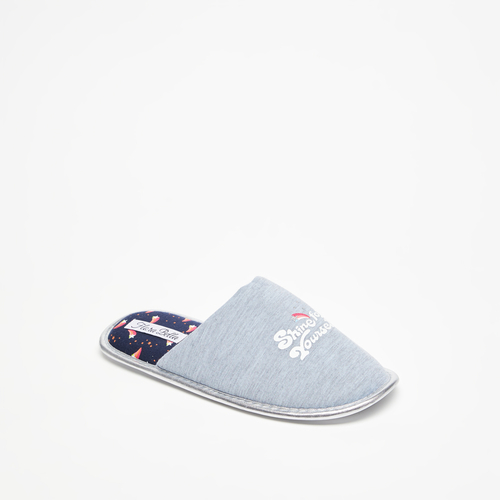 Buy Slogan Print Bedroom Slipper Grey For Women Styli Kuwait