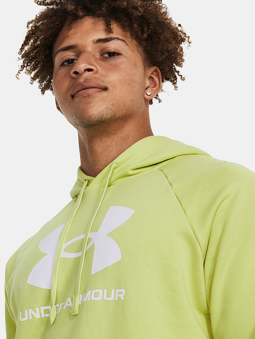 Buy Rival Fleece Logo Hoodie Neon Yellow For Men Styli Saudi