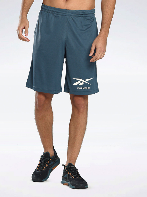 Buy Logo Print Basketball Mesh Shorts Blue For Men Styli Saudi