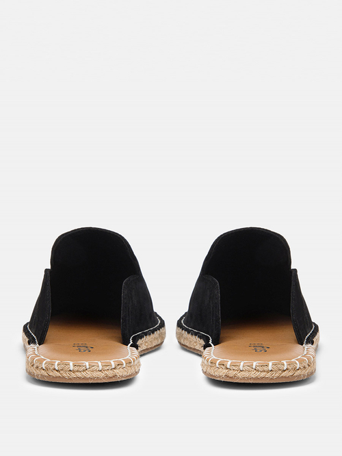 Buy Faux Suede Mule Espadrilles Black For Men Styli UAE