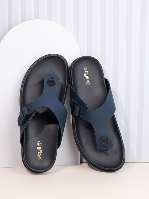 Navy comfort sandals cheap