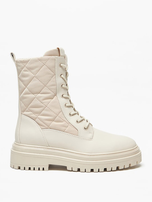 White quilted boots store