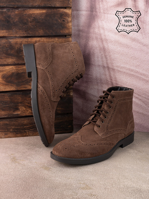 Suede brogue boots mens on sale