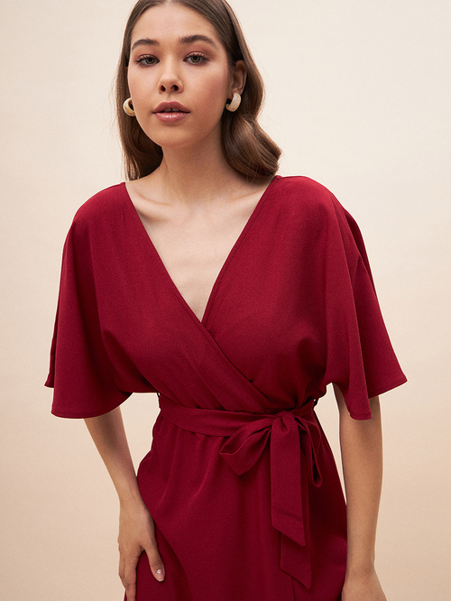 V neck kimono sleeve dress store