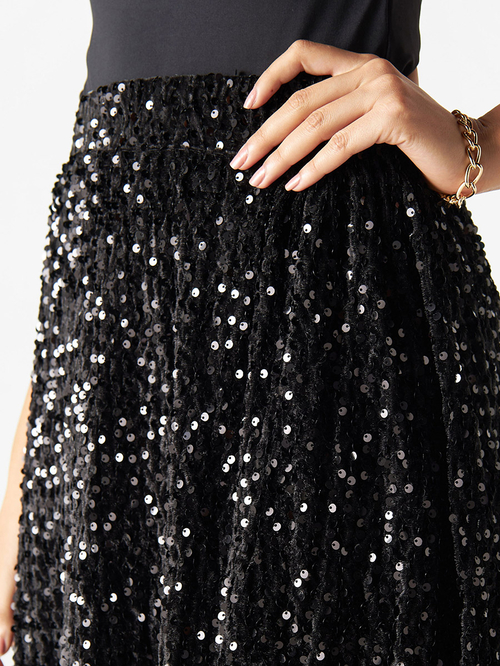 Embellished glitter skirt store