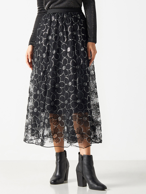 Floral embellished deals skirt