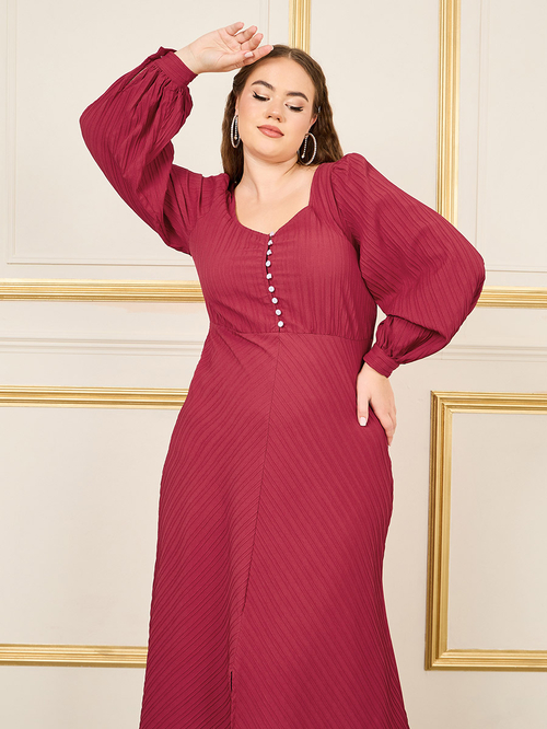Button closure dress shop