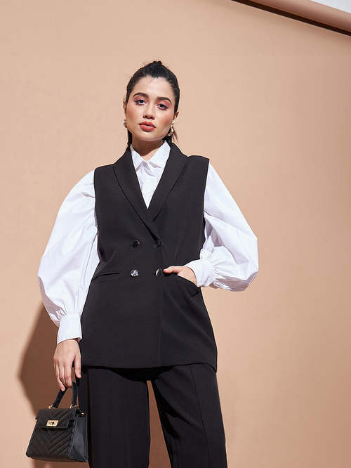 Longline sleeveless blazer clearance