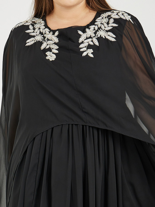 Cape style maxi dress online