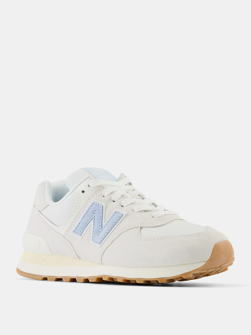 Buy 574 Textured Lace Up Sneakers Off White For Women Styli Saudi