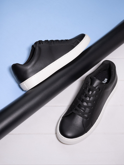 Faux leather sneakers on sale