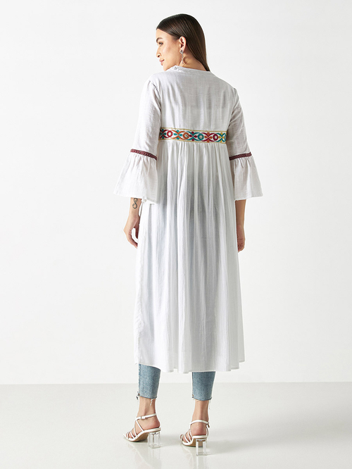 White embroidered shrug discount