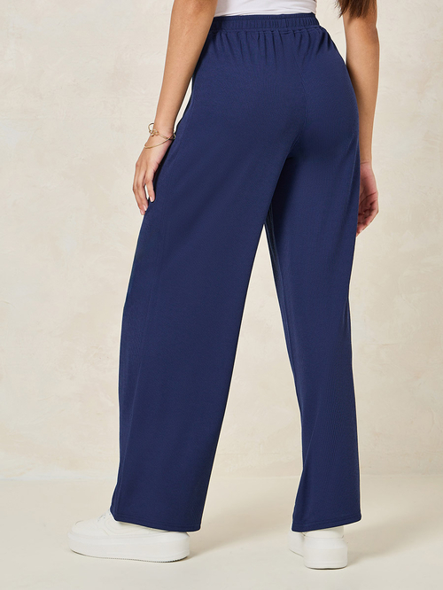 Ribbed wide leg pants cheap