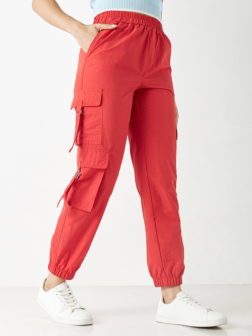 Womens cargo pants with elastic waistband discount