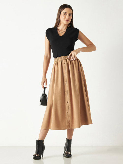 A line midi skirt with pockets top