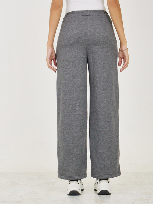 Buy Seam Detail Ankle Length Straight Leg Joggers Charcoal