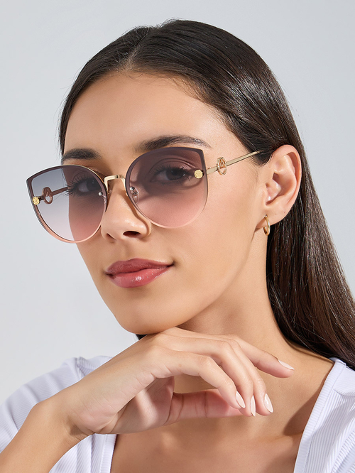 Semi cat eye sunglasses top
