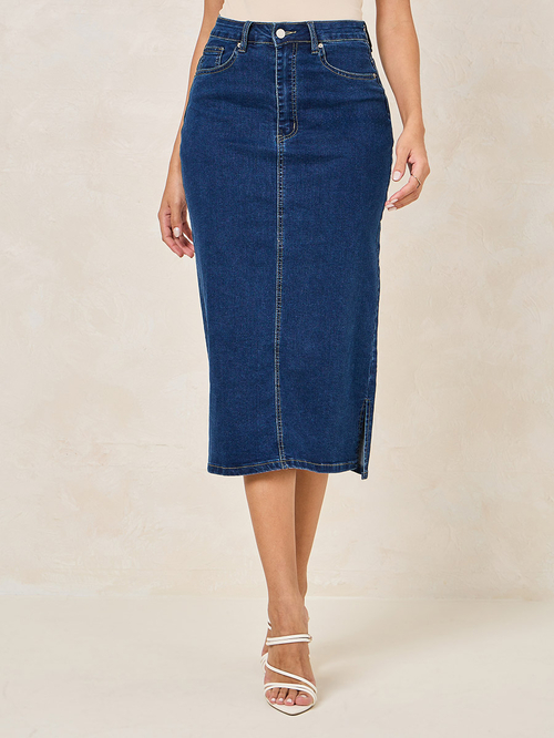 Denim skirt under 500 cheap
