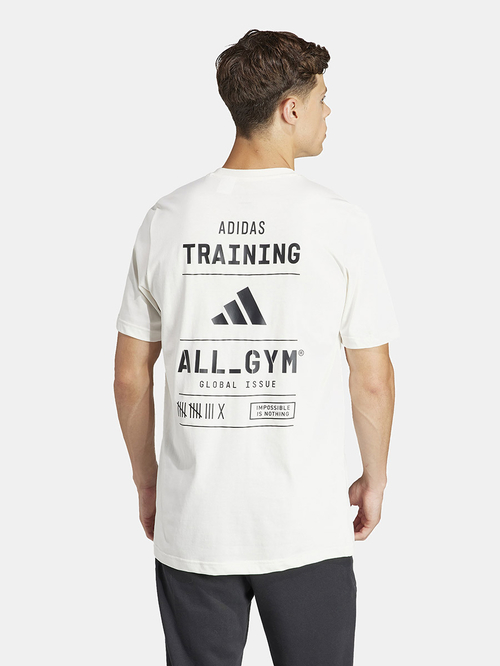 Buy Aeroready All Gym Category Graphic T shirt White For Men Styli Saudi