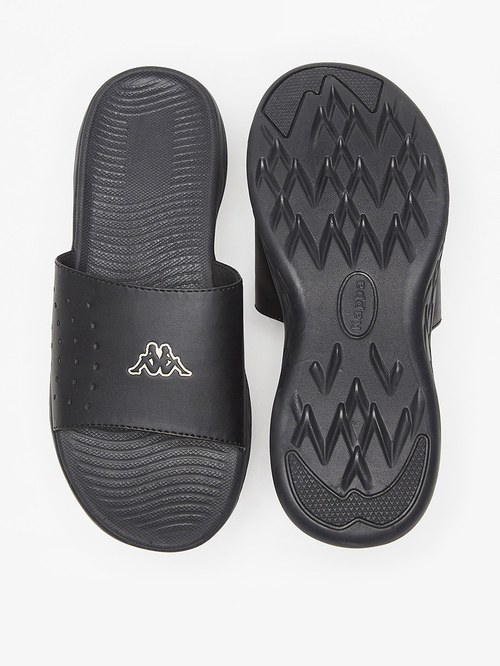 Buy Logo Detail Slip On Slide Slippers Black For Women Styli Saudi