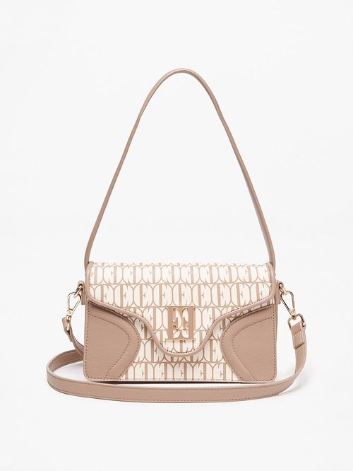 Monogram logo shoulder zip bag 2025