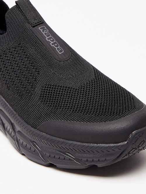 Buy Logo Detail Slip On Walking Shoes Black For Women Styli Saudi