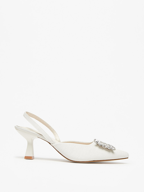 Embellished heel pump clearance