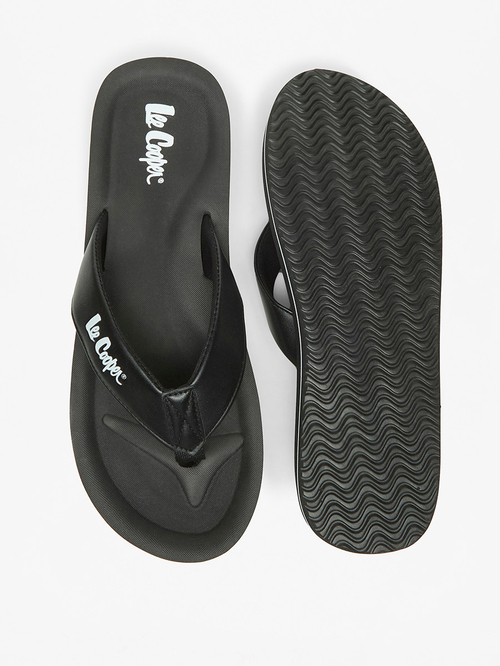 Lee cooper black slippers deals