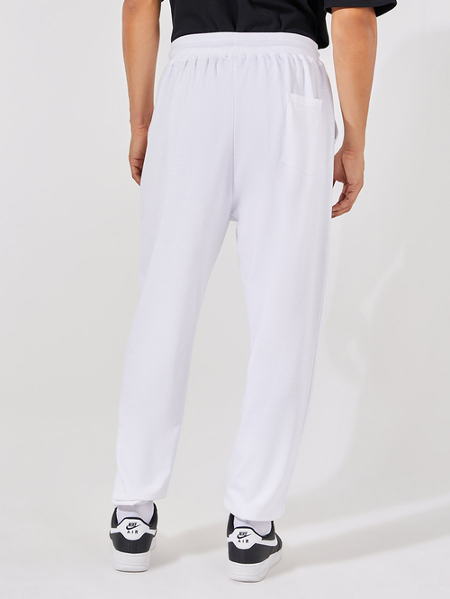 Buy Teddy Placement Print Oversized Joggers with Drawcord White For Men Styli UAE