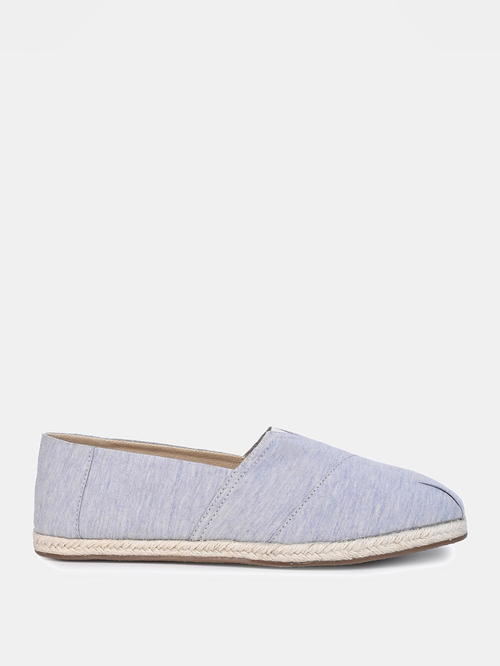 Drizzle grey slub chambray women's espadrilles sale