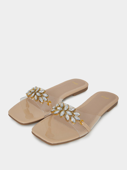Transparent flat sandals outlet