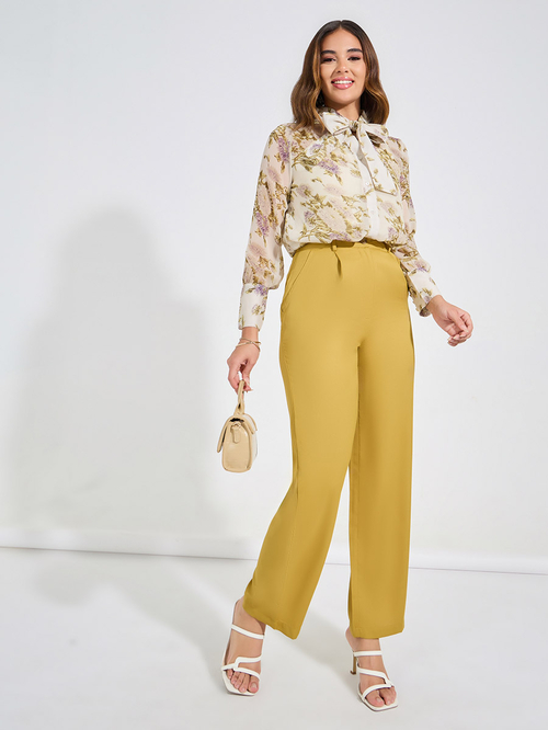 Yellow trouser co ord outlet