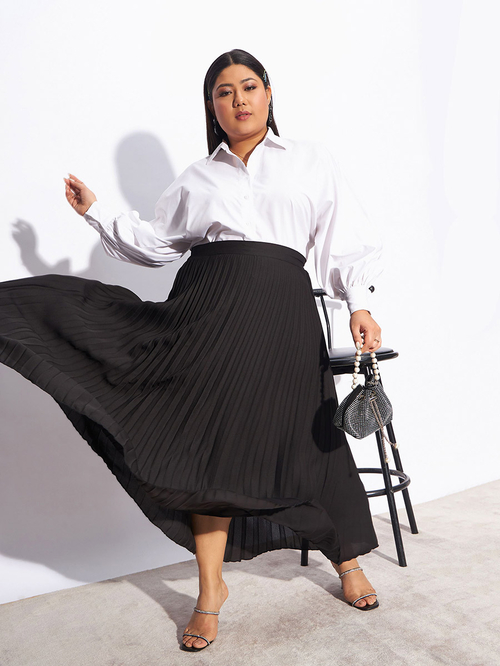 Plus size accordion pleated skirt new arrivals