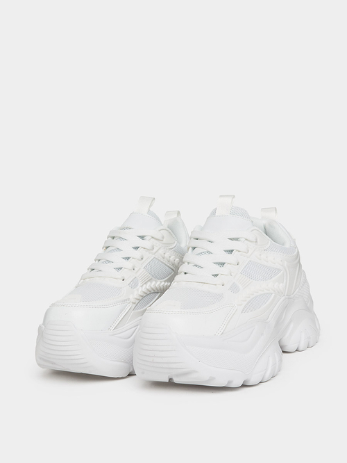 Lace up chunky sole sneakers discount