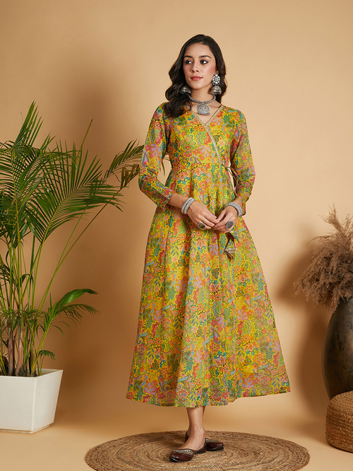 Lace wrap maxi dress deals