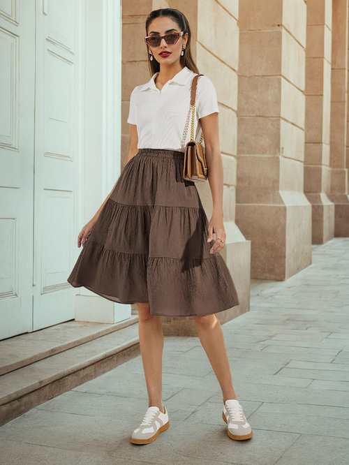 Knee length skirt with top discount