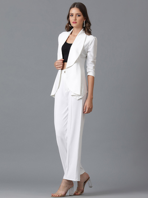 White open front blazer outlet