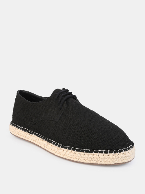 Black lace up espadrilles shop