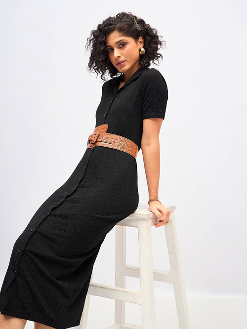 Button bodycon midi dress 2025