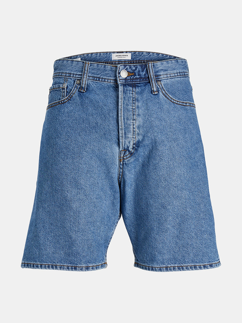 Buy Loose Fit Denim Shorts with Pockets Blue For Men Styli Saudi