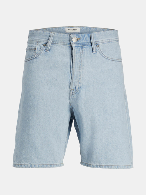 Buy Loose Fit Denim Shorts with Pockets Light Blue For Men Styli Kuwait
