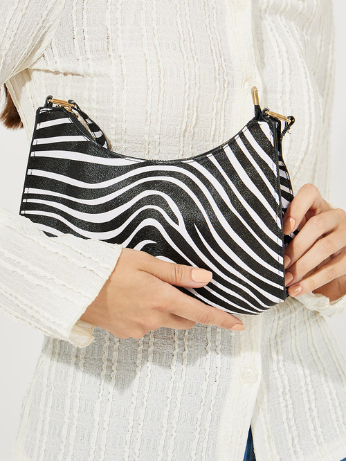 Zebra print shoulder bag online