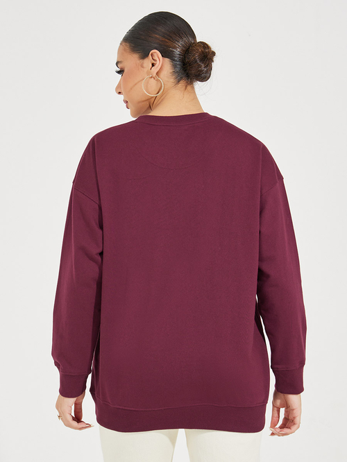 Longline sweatshirt outlet