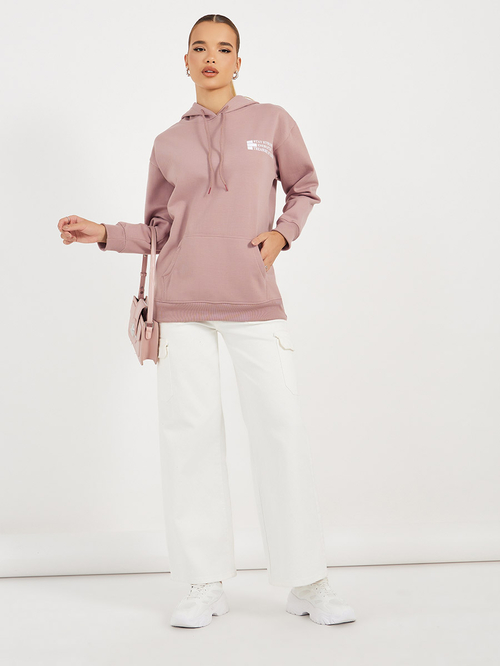 Longline muscle fit hoodie outlet