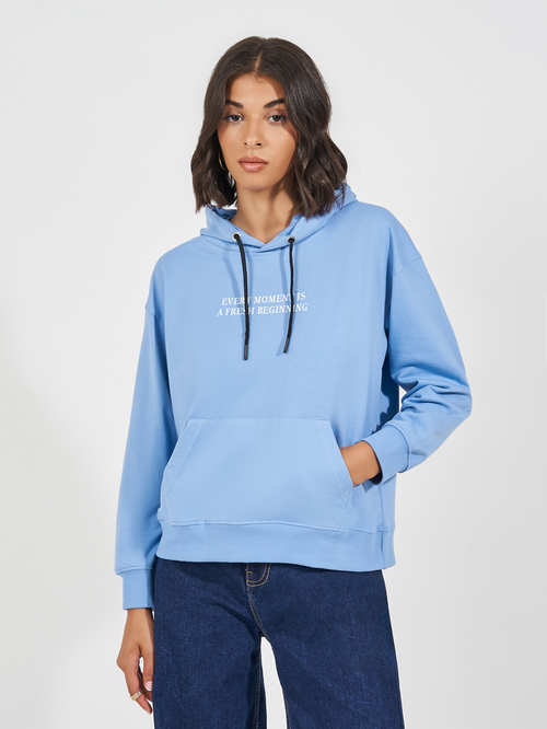 Slogan print hoodie new arrivals
