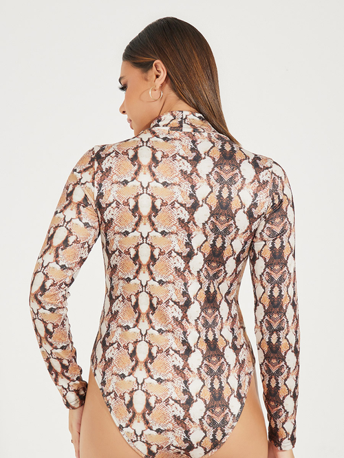 Snake print roll neck on sale